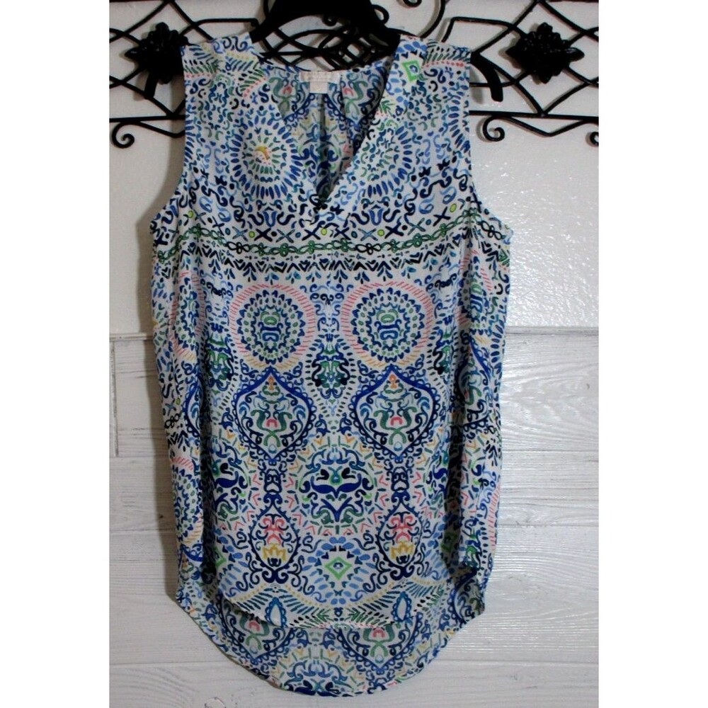 Finn & Grace Women's Top Size S Multicolored Sleeveless V Neck